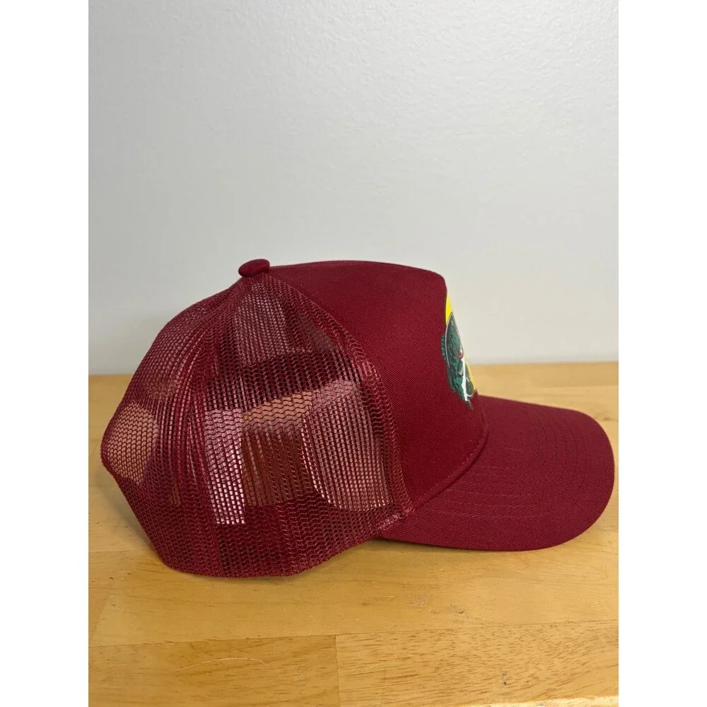 New Bass Pro Shops Gone Fishing Adjustable Strap Mesh Red Hat